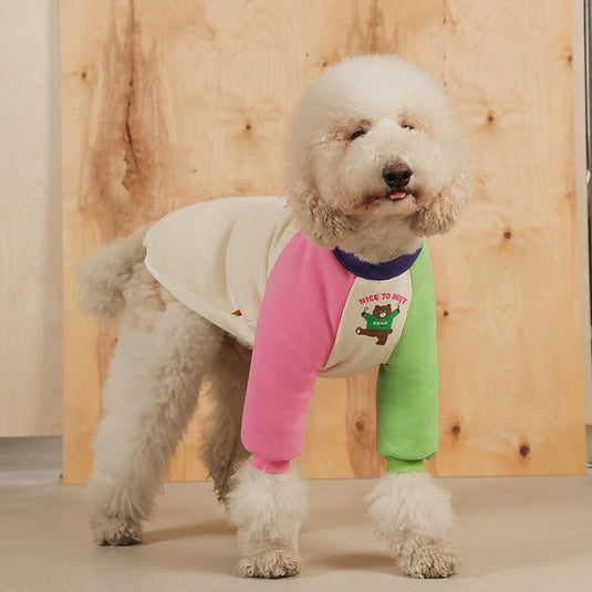 Nice To Meet Bear Sweatshirt For Large Dog