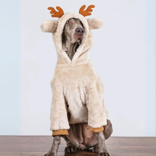 Xmas Reindeer Hoodie for Large Dogs