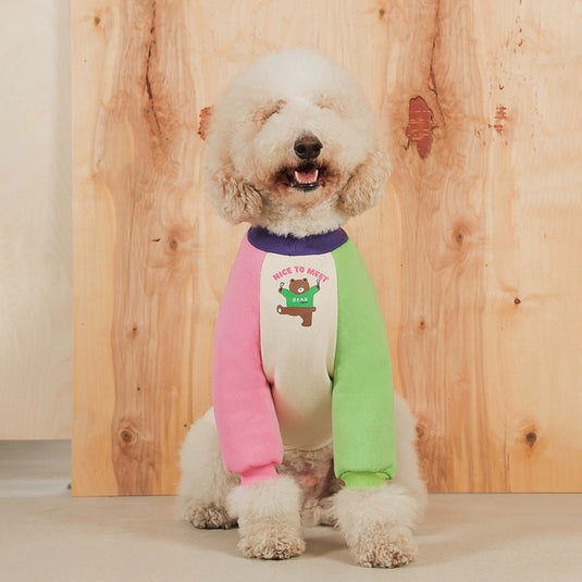 Nice To Meet Bear Sweatshirt For Large Dog