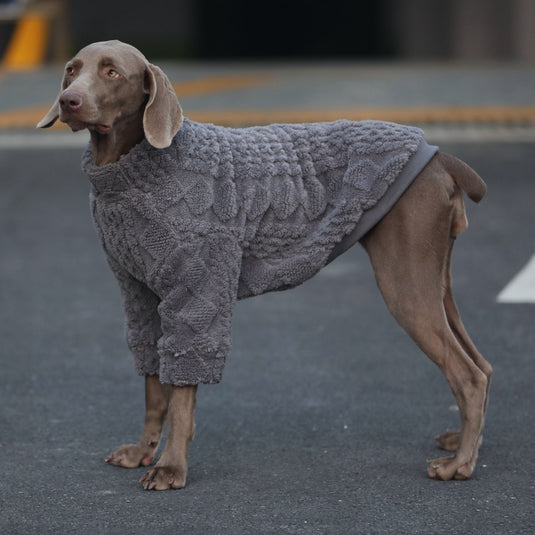 Winter Cozy Fleece Dog Sweater | Sweater for Large Dog