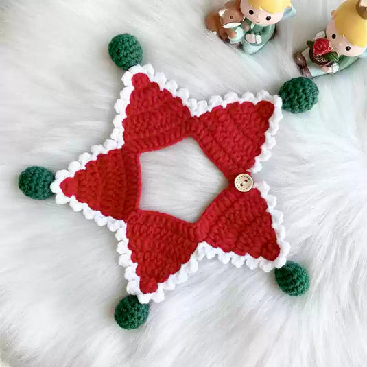 Crocheted Christmas Pet Collar