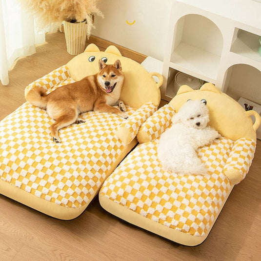 Yellow Caro  Calming Dog Bed