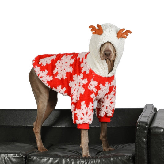 Xmas Snowflake Hoodie for Large Dogs