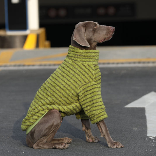 Cozy Winter Striped Large Dog Sweater