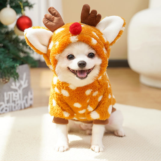 Xmas Reindeer Dog Hoodie