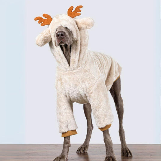 Xmas Reindeer Hoodie for Large Dogs