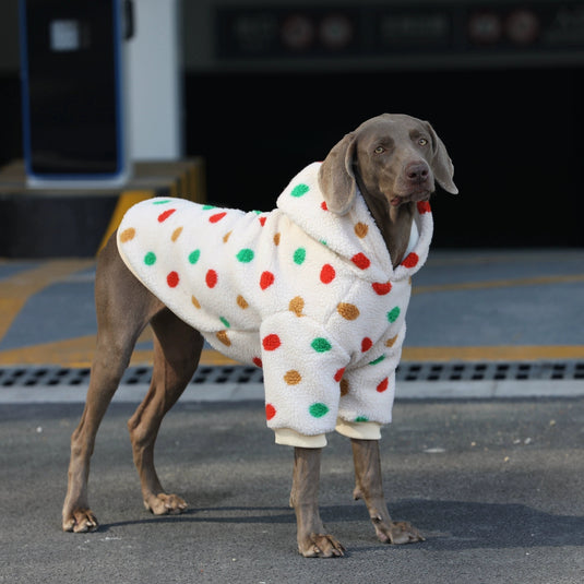 Dot Pattern Large Dog Hoodie