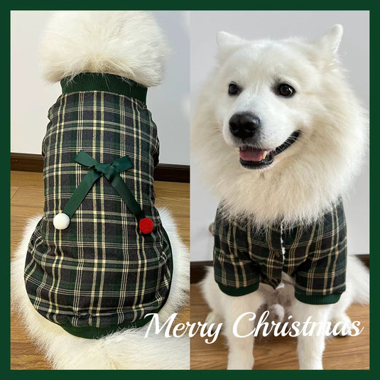 Christmas Fluffy Vest for Large Dog