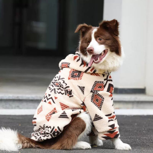 Native Pattern Large Dog Hoodie