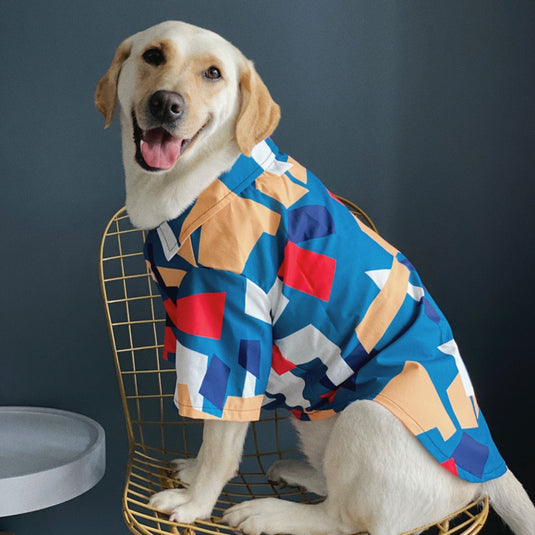 Geometric Hawaiian Shirt For Large Dog