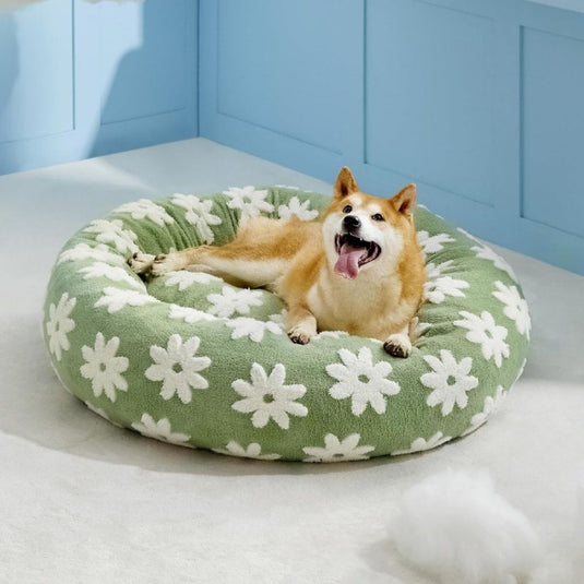 Vintage Round Dog Bed Cushion