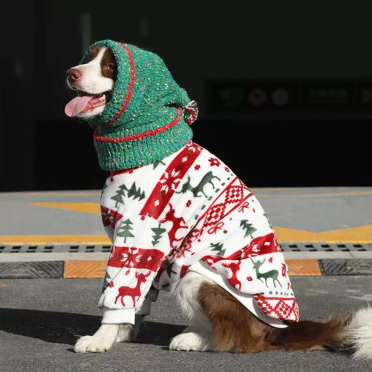 Christmas Large Dog Pajamas and Hat