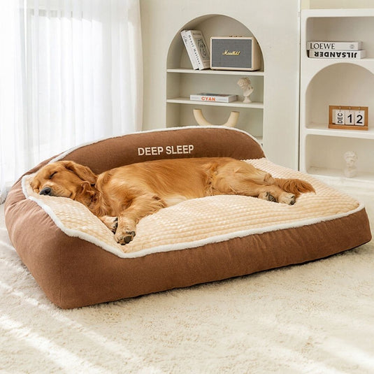 Large Thick Spine Protection Dog Cushion Bed