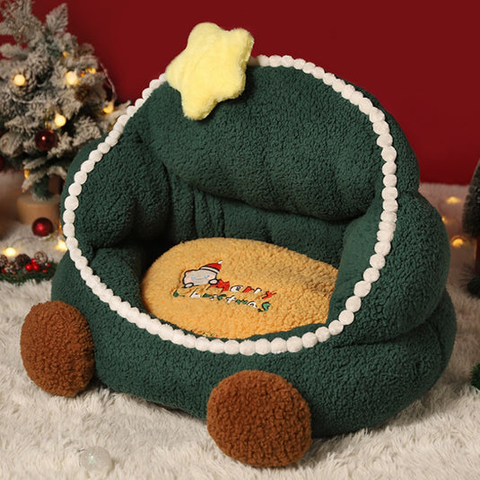 Christmas Tree Bed for Small Dog and Cat