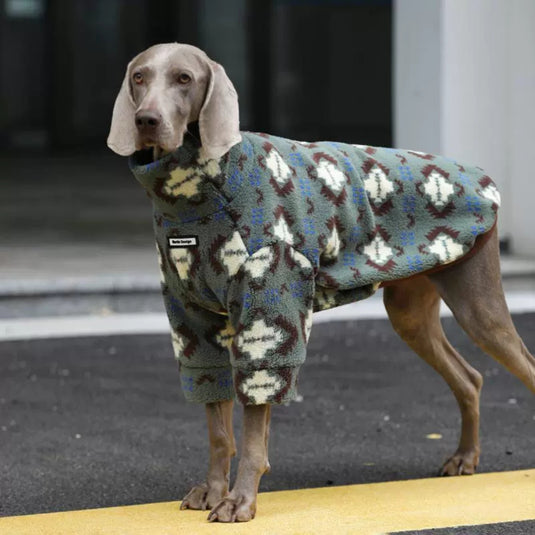 Dark Native Pattern Large Dog Sweater