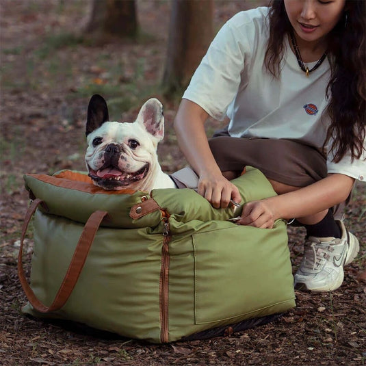 Deluxe Faux Leather Dog Car Seat