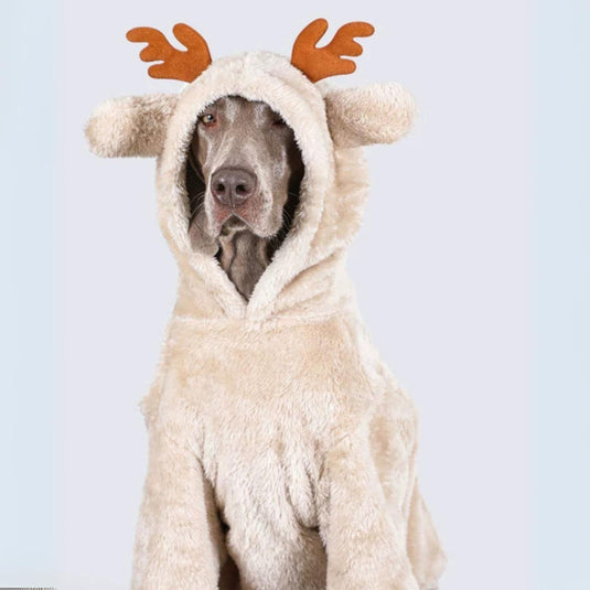 Xmas Reindeer Hoodie for Large Dogs