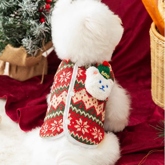 Christmas White Bear Sweater for Dog