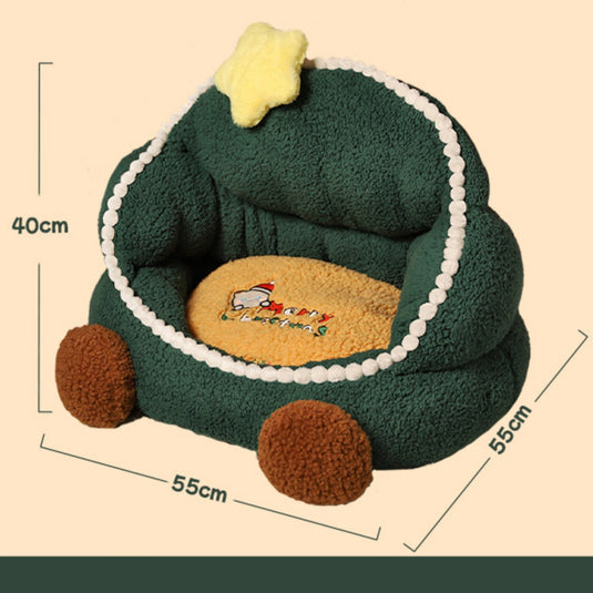 Christmas Tree Bed for Small Dog and Cat