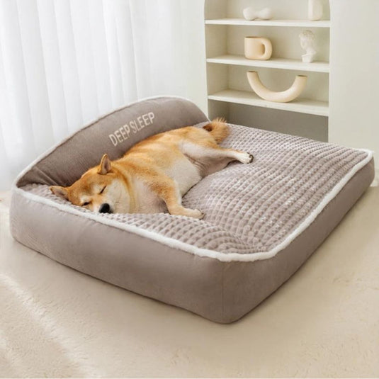 Large Thick Spine Protection Dog Cushion Bed