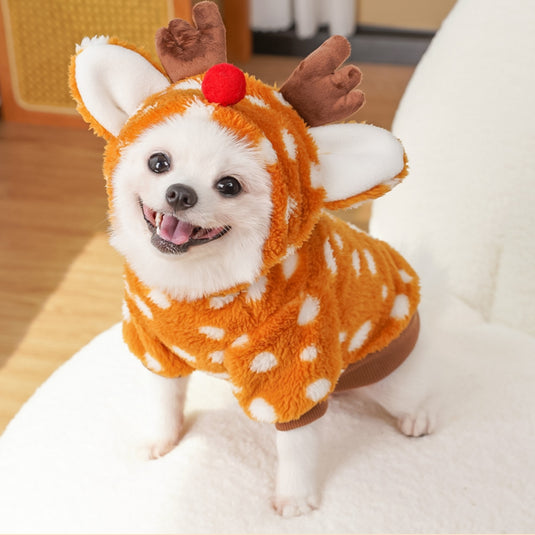 Xmas Reindeer Dog Hoodie