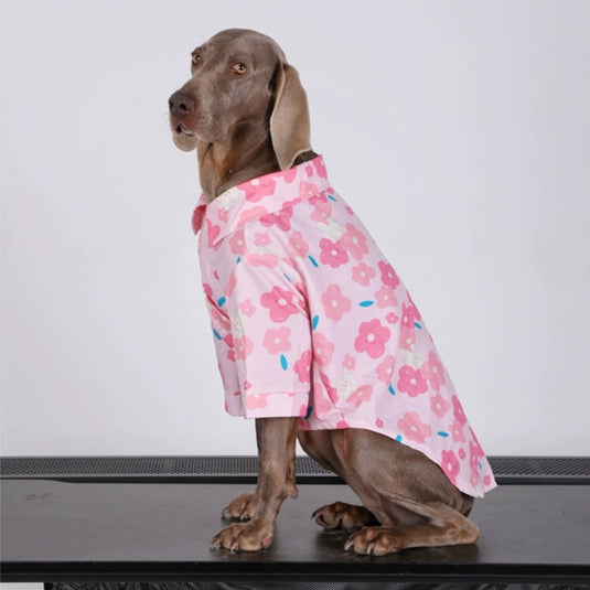 Pink Flower Large Dog Shirt