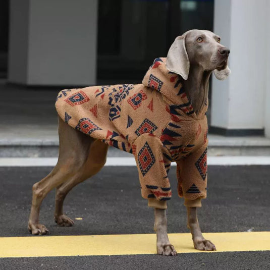 Native Pattern Large Dog Hoodie