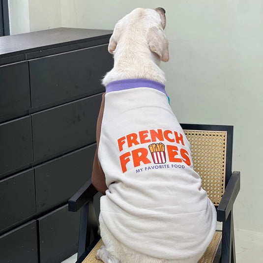 French Fries - Funny Sweatshirt For Large Dog