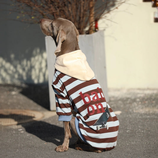 Stripe Baby On Hoodie For Large Dog