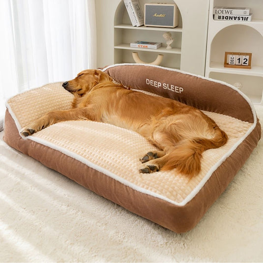 Large Thick Spine Protection Dog Cushion Bed