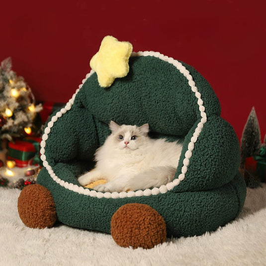 Christmas Tree Bed for Small Dog and Cat