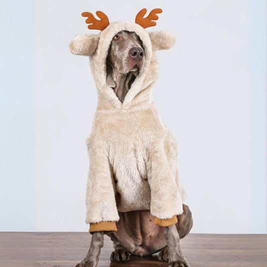 Xmas Reindeer Hoodie for Large Dogs