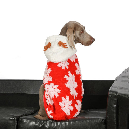 Xmas Snowflake Hoodie for Large Dogs