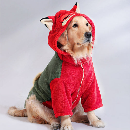 Cartoon Z00t0pia Hood Jacket for Large Dog