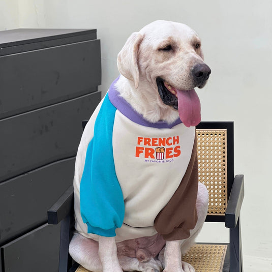 French Fries - Funny Sweatshirt For Large Dog