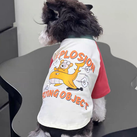 Explosion Flying Object - Funny Shirt For Large Dog