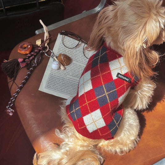 Christmas Plaid Dog Sweater