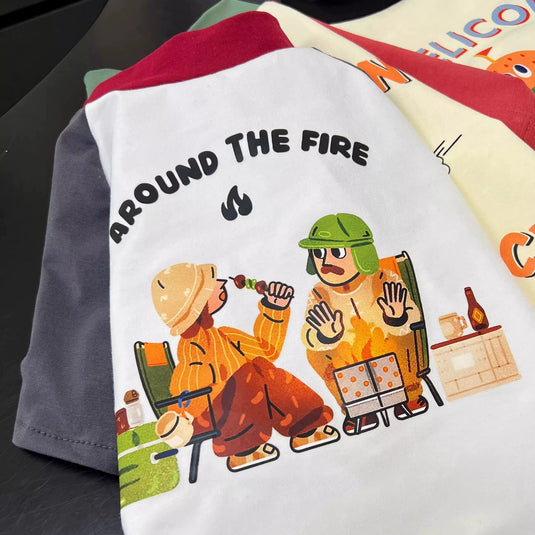 Around The Fire - Camping Shirt For Large Dog