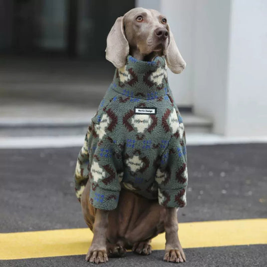 Dark Native Pattern Large Dog Sweater