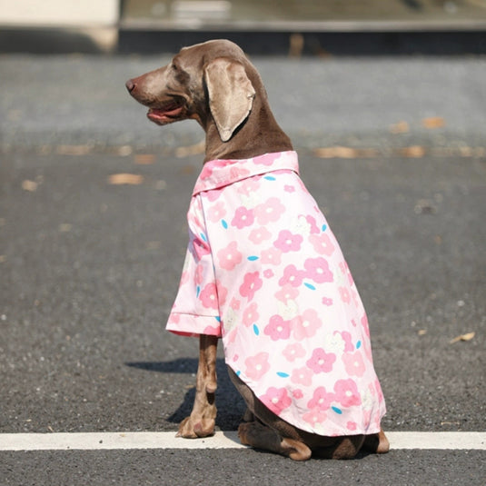 Pink Flower Large Dog Shirt