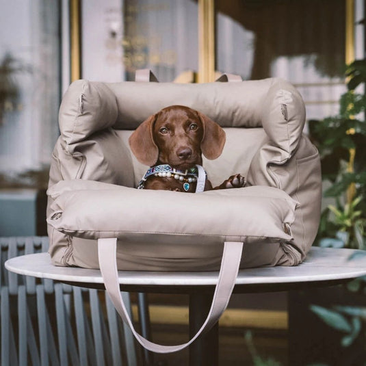 Deluxe Faux Leather Dog Car Seat