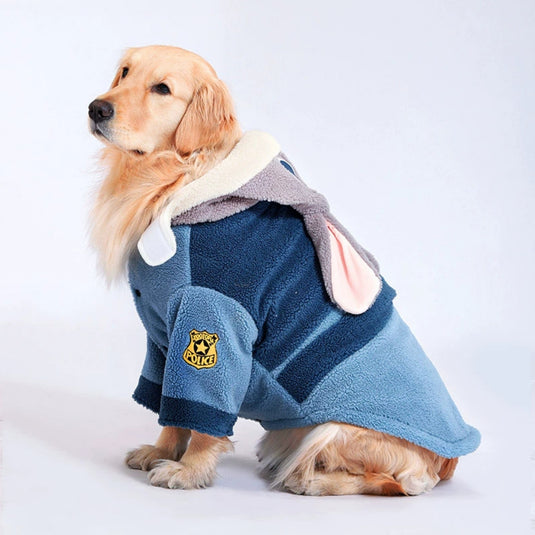 Cartoon Z00t0pia Hood Jacket for Large Dog