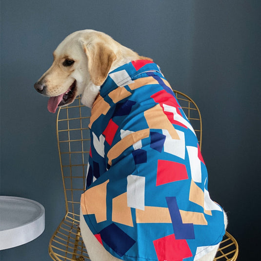 Geometric Hawaiian Shirt For Large Dog