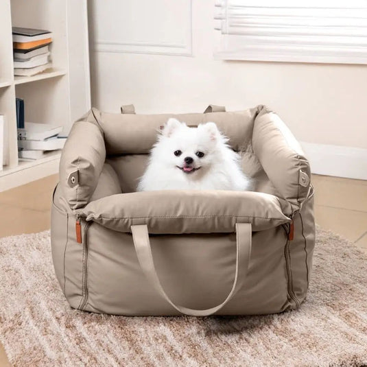 Deluxe Faux Leather Dog Car Seat