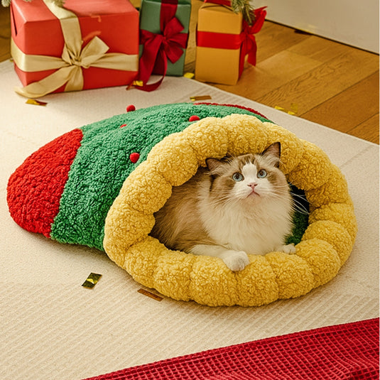 Christmas Tree Bed for Small Dogs and Cats