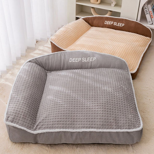 Large Thick Spine Protection Dog Cushion Bed