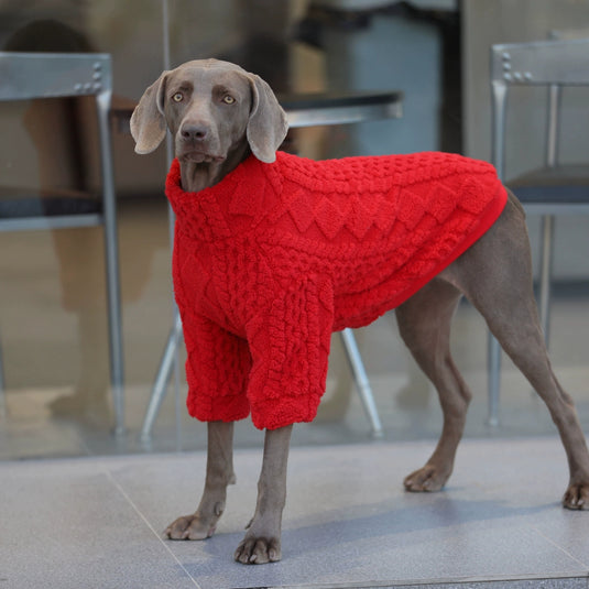 Winter Cozy Fleece Dog Sweater | Sweater for Large Dog